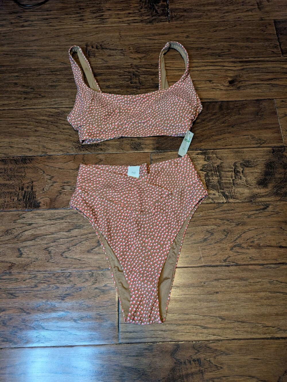 Aerie Bikini Set Scoop Top High Cut Cheeky Bottoms Size XS NWT